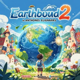 concept art for Earthbound 2 as a Third Person anime action rpg game on Unreal engine 5, Outstanding VFX, Highly Detailed, Vibrant, created by Nintendo + Arc System Works + Studio Gainax