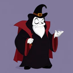 funny cartoon drawing of a grim reaper, vector illustration, style of disney animation