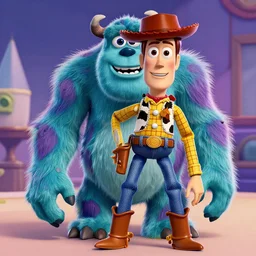 monster woody the sherif toy from toy story, horror