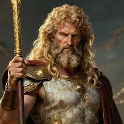 a highly detailed powerful portrait of zeus, james gurney, james jean