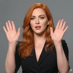 christina hendricks hands up,