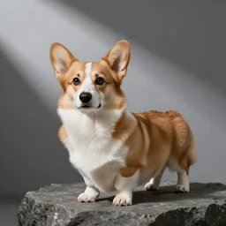 white and brown corgi, twitter, photo
