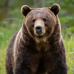 photograph of a fat bear