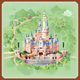 The map of a Disneyland park.