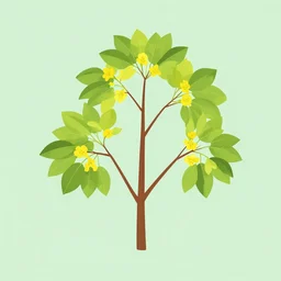 simple vector art moringa oleifera trending on artstation