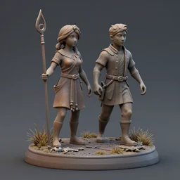 d & d miniature 3 d render, high quality, high detail