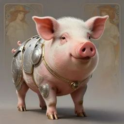 a anthropomorphic cyber pig wearing scifi armor, diffuse lighting, fantasy, intricate, elegant, highly detailed, lifelike, photorealistic, digital painting, artstation, illustration, concept art, smooth, sharp focus, art by john collier and albert aublet and krenz cushart and artem demura and alphonse mucha