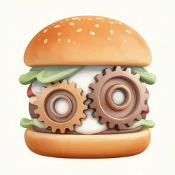 hamburger made of gears