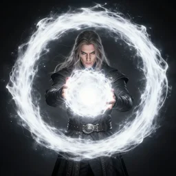 mage casting white fireball, portrait 4 / 3, symmetrical, golden ratio, digital art, fantasy art, octane render, unreal engine, high detail, very realistic, by greg rutkowski, by james gurney