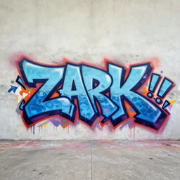 ' zark '!!!!!!! 3 d graffiti, arrows, paint drips, extreme wide angle, gradients, full mural, octane render 3 d, 4 k, highly detailed, by rembrandt
