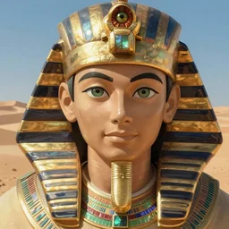semi realistic anime illustration of Haku from Spirited away as a rich egyptian prince in the desert, with beautiful hyperdetailed eyes, facing camera directly, full face portrait made by Stanley Artgerm, WLOP, Rossdraws, James Jean Andrei Riabovitchev, Marc Simonetti, Yoshitaka Amano, Artstation