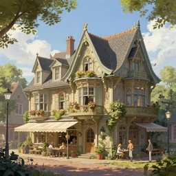 a magical town on a slow day, inspired by victorian england and amsterdam, sunny weather, highly detailed, intricate, digital painting, trending on artstation, concept art, matte painting, art by greg rutkwowski, craig mullins, octane render, 8 k, unreal engine