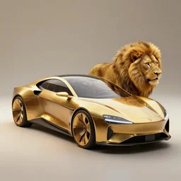futuristic concept car made out of lions
