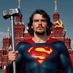stalin as superman red son, socialist realism, soviet nostalgia, hammer and sickle, red square moscow, epic, groundbreaking, award winning, breathtaking, superb, hyper realistic, ultra detailed picture, intricate digital art, trending artstation, 8 k, unreal 5, arnold gpu + octane workflow, volumetric lighting, rich moody colors, fan art, concept art, artgem