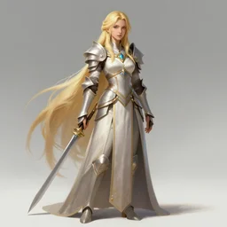a long - haired blonde white girl, fantasy paladin, artstation, concept art, smooth, sharp focus, epic fantasy, 8 k, by ruan jia and ilya kuvshinov and krenz cushart