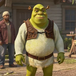 real - life shrek in a rap music video