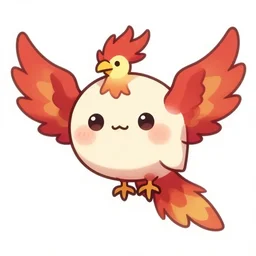 kawaii phoenix portrait