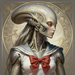 asymmetry!! portrait of sailor jupiter alien in the style of horizon zero dawn, machine face, intricate, elegant, highly detailed, digital painting, artstation, concept art, smooth, sharp focus, illustration, art by artgerm and greg rutkowski and alphonse mucha, 8 k