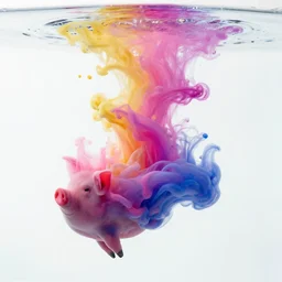 color pigments spread out in water, look like dancing, dream, unreal 5, trending on artstation