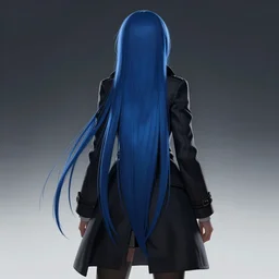 low - angle shot from behind of a long blue - haired girl in a tailcoat overlooking demacia, noir, screenshot, sharp focus, intricate, illustration, cell shaded, digital painting, highly detailed, straight hair, art by ilya kuvshinov, wlop, greg rutkowski, studio quality, james jean