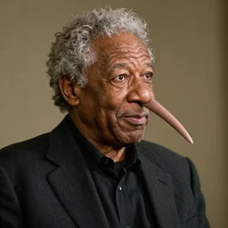 morgan freeman with a really long nose
