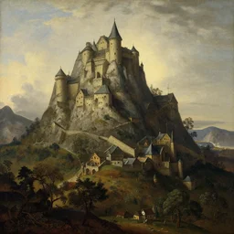 The dwarven mountain kingdom | dwarven fortress | Caspar David Friedrich |