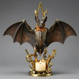 art nouveau bat with candle