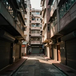an alley in hong kong, art by moebius