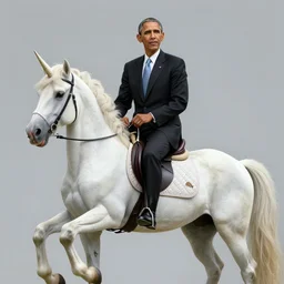 obama riding a unicorn, model pose, ultra realistic, concept art, intricate details, highly detailed, photorealistic, octane render, 8 k, unreal engine, art by artgerm and greg rutkowski and alphonse mucha