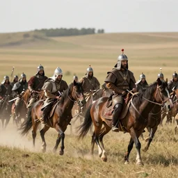 detailed, realistic, Anatolian warfare on steppes