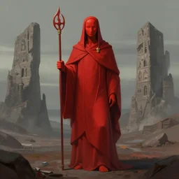 the red priest, trending on artstation, 8 k, by gerard brom and zdzisław beksinski