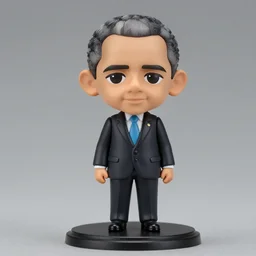 accurate barack obama! nendoroid!!! figurine, studio lighting, grey background, no shadow, trending on artstation, 8 k, highly detailed!!!