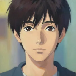 lo fi aesthetics beautiful view painting by moebius and satoshi kon and dirk dzimirsky close - up portrait