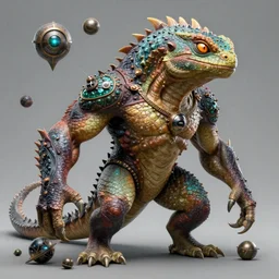 muscly half humanoid lizard creature fantasy character portrait, interesting skin coloring,, ultra realistic, wide angle, intricate details, the fifth element artifacts, highly detailed by peter mohrbacher, hajime sorayama, wayne barlowe, boris vallejo, aaron horkey, gaston bussiere, craig mullins