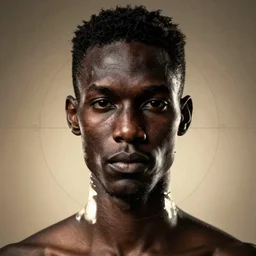 portrait of a slender strong tall dark rogue black man. Epic fantasy. beautiful. hyperrealism symetric face cinematic top lighting, insanely detailed and intricate, face by wlop, Charlie Bowater, golden ratio, symmetric matte painting, cinematic, trending on artstation, deviantart and cgsociety, 8k, high resolution