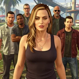 highly detailed portrait grany margot robbie at her 8 0 age in gta v, stephen bliss, unreal engine, fantasy art by greg rutkowski, loish, rhads, ferdinand knab, makoto shinkai and lois van baarle, ilya kuvshinov, rossdraws, tom bagshaw, global illumination, radiant light, detailed and intricate environment
