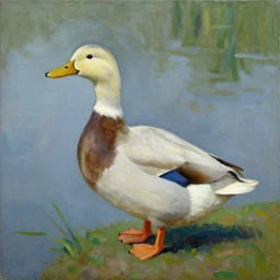 a duck on the prowl oil painting john armleder