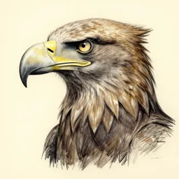 human / eagle hybrid with one big beak, drawn by francis bacon