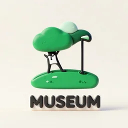 a simplistic artwork illustration, logo design, graphic design, cute museum / golf related book spines, cartoon, vertical orientation, very coherent, simplistic, high detail, photoshop render, 8 k