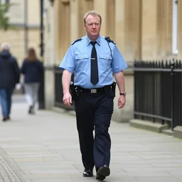 Kevin Whately as Inspector Lewis 2007 walking the streets of Oxford