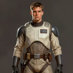 portrait of a man by greg rutkowski, he is about 3 0 years old, he resembles sam hughes, tall and muscular, wearing starfighter pilot uniform of the galactic federation, star wars expanded universe, highly detailed portrait, digital painting, artstation, concept art, smooth, sharp foccus ilustration, artstation hq