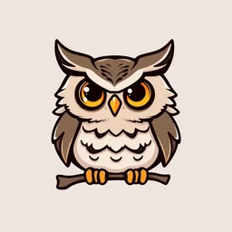 cute owl logo manga style 8 k