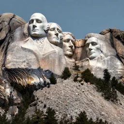 highly detailed professional landscape painting of ancient monumental alien bust carved into the mountains in the style of mount rushmore, trending on artstation, ultra detail, atmospheric lighting, sci - fi, futuristic, cyberpunk