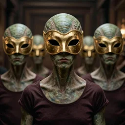 Still of Aliens with Venitian mask on their face in Eyes Wide Shut (1999)