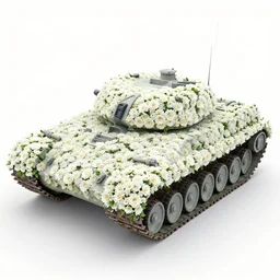 tank covered in flowers