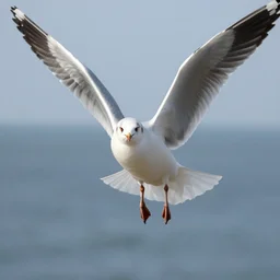 photo of a seagull about to attack the viewer