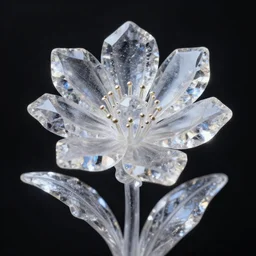 crystal flower, highly detailed matte painting