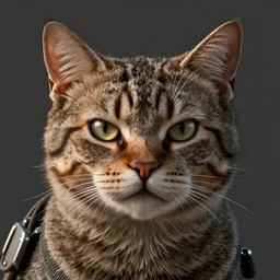 cat as a mad max villain, concept art, octane render, unreal engine 5, highly detailed, high quality, 8 k, soft lighting, realistic face, path traced