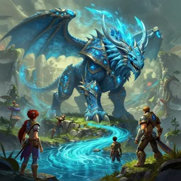 mount epic sapphire riverbeast screenshot world of warcraft mounts worldboss fantasy comics that looks like it is from borderlands by jesper ejsing, by rhads, makoto shinkai alena aenami artworks in 4 k beeple, thomas kinkade heartstone league of legends dofus overwatch