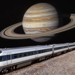 1 0 0 shinkansens plowing by saturn and jupiter by shigeru komatsuzaki